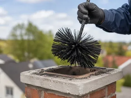 Brush pulled from a chimney flue
